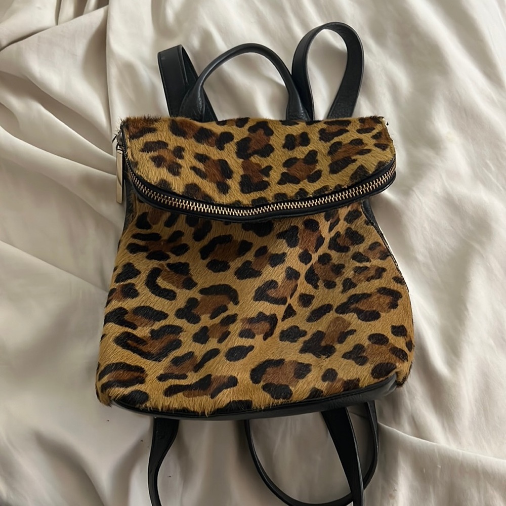 Whistles leather fur mini verity backpack